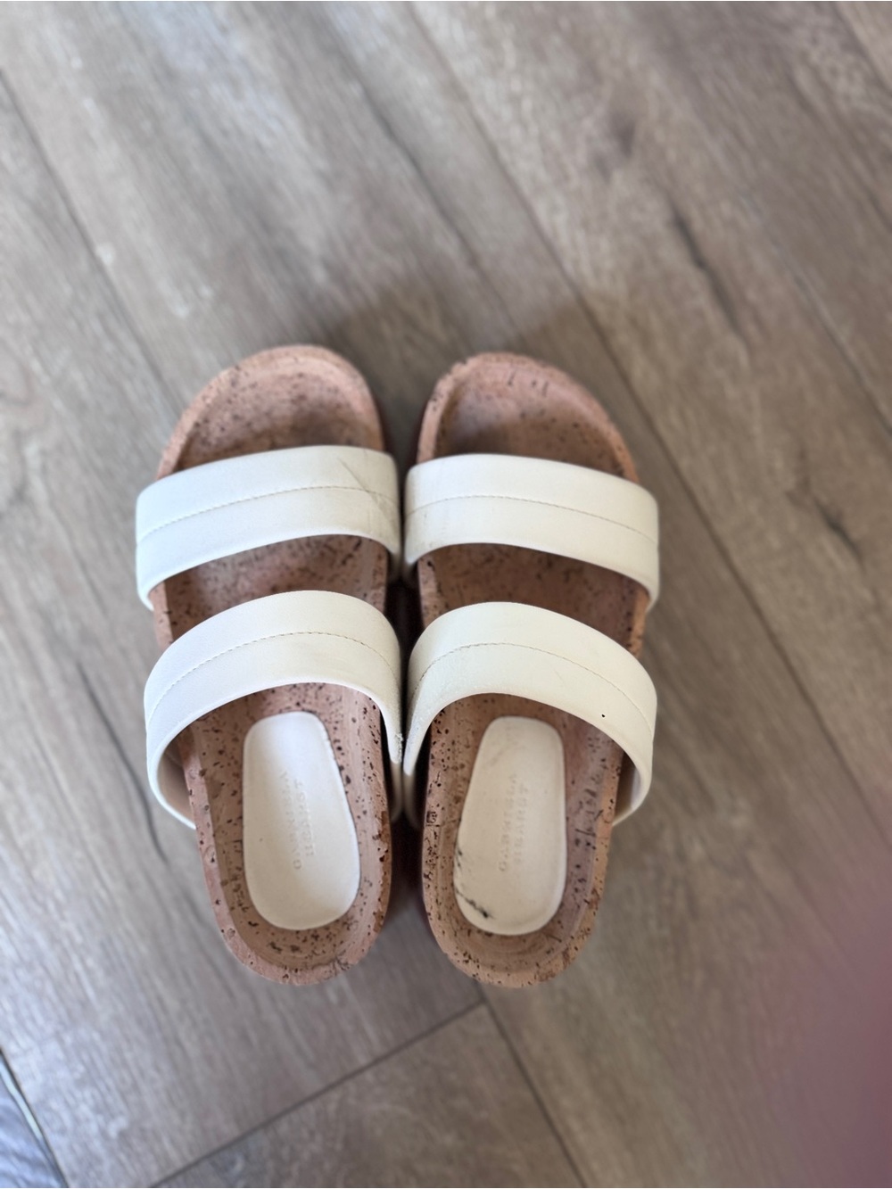 Gabriela Hearst White Double-Strap Cork Platform Slides